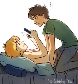 free-swimming-titans: Maybe giving him a 3DS for his birthday wasn’t a good idea.. 