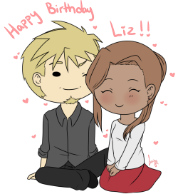 HAPPY BIRTHDAY LIZ!! Sorry if it seems Lazy or anything I’m in the middle of finals and it hard to do very elaborate drawings at the moment!!!Anyways!! I wanted to try drawing your OC Kym!! I hope I did ok I’m not very good with written descriptions
