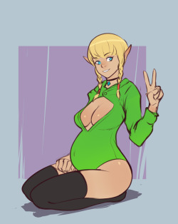 xizrax:another sketch commission of preggers Linkle ;9