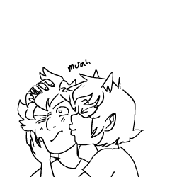 a new system theyre tryin out, give karkat kissus when he throws a tantrum he just wants attention. subsequently he throws more tantrums secretly to get more kissesim very late for school.
