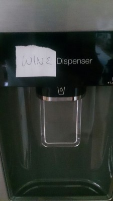Took delivery of a new fridge today, though I had to correct the spelling mistake on the front!! 