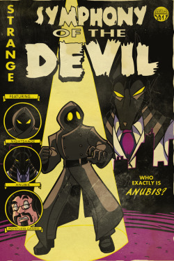 This was commissioned by someone on deviantART called Wireframewizard, and he wanted me to make a vintage comic cover depicting his character, Nightshade, along with his arch nemesis, Anubis.