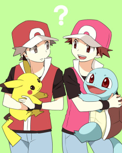 pokemon-yaoi:  RemakeShipping by http://touch.pixiv.net/member.php?id=430137 