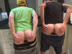sambaaaa:  opposite-of-a-problem:  skin-hunks-holes:  You pick!”  such a hard choice - maybe the green shorts  I would be on my knees eating both these asses so quick 🍑  Eating and then fucking head beautiful asses. Yum