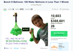 gamingartandlove:  So uh, I haven’t seen this on my dash, but check out this kickstarter! They’re waterballoons that SELF TIE, make a HUNDRED at a time, AND AND they’re biodegradablee!! Seriously why isn’t this all over my dash yet?? They’ve