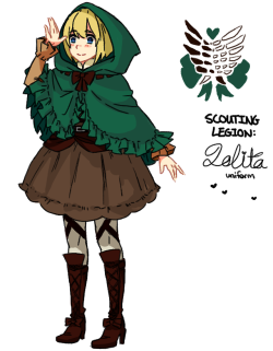 estellecampanella:  uh yeah i said like yesterday i think that i really REALLY wanted to do this so i did it. hella i thought it would be fun to design a lolita version of the snk uniform, so here it is, with beautiful armin as my model. i will have to
