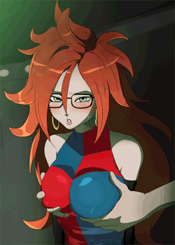 soilder9:  deareditorr:Here’s a lil animation of Android 21 I made. Hope you enjoy and…Support me on Patreon! https://www.patreon.com/DearEditor  &lt;3 ^o^/ splendid work
