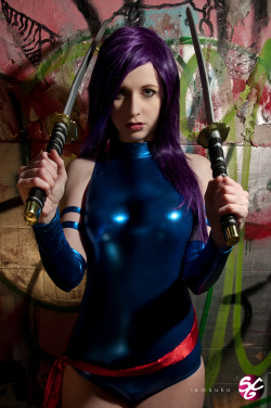 safehousecomix:  Cosplay: Psylocke Model/Cosplayer: Stacey Rebecca Photo/Editing: iamsuko 