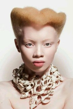beautiesofafrique:  South African Model Thando Hopa, one of the first albino models in South Africa.