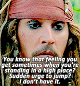 disneydailly:  Son… I’m Captain Jack Sparrow.  Savvy