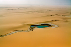 iqaq:  Rain water pooling in the desert east of the Air Mountains, Niger © Michael Fay / National Geographic / Offset
