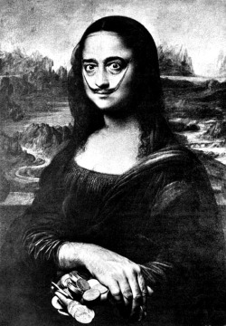 Philippe Halsman - Salvador Dali, autoportrait en Mona Lisa, 1954.