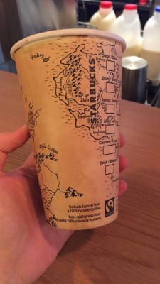 quirkbooks:26-year-old artist Liam Kenny drew this intense map of Middle Earth on a Starbucks cup. One does not simply walk into Mordor…but apparently one can draw it using a tea bag and an HP pencil. Check out the full post over on BuzzFeed!