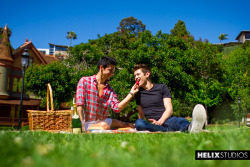 GALLERY: Picnic With the Crush Liam Riley and Evan Parker are having an adorable afternoon enjoying a picnic in the park. Something about the warm summer sun has the two cuties crushing on each other and when the flirting turns to an invitation back to