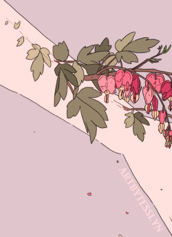 artbytesslyn:  We had three bleeding heart bushes in the house i grew up in.  Patreon | Commission info| Please don’t repost without credit 