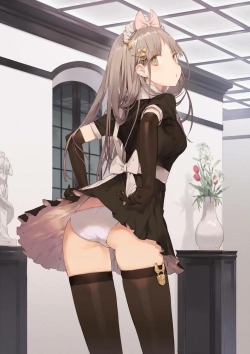 hentafutas22:  Maid showing off her pantsu