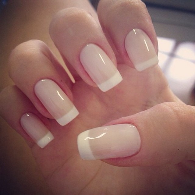 Classic french tip nails