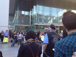 tailypo-tailypo:  Yesterday I went to a pro-immigration reform rally in downtown San Jose, CA. It was organized by a few of my friends from school, there were about 250 people there. We walked from the MLK Library in downtown San Jose to the Federal Build