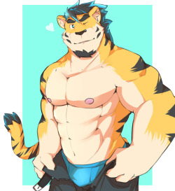 kororoman:  Commission for http://www.twitter.com/@BrunoDz_ Thank you very much!!! And he is tiger not bear &gt; ..