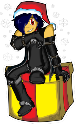 This was commissioned by someone on deviantART called EeveeandAbsol, and they wanted me to make a Christmas present for a friend of theirs featuring said friend&rsquo;s character, &ldquo;Rouge Wrath&rdquo;. I&rsquo;m a bit late for Christmas, but eh,