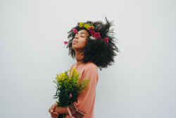 theflowerpapi:  Fastest way to get flowers out of your hair? Shake it. Briana King - February 2016 Photographed by - Brandon Stanciell 