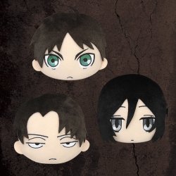 snkmerchandise: News: GAME Saint-Tropez Ikebukuro Prize Pouches Original Release Date: May 20th, 2017Retail Price: N/A (Prize) GAME Saint-Tropez Ikebukuro has released a preview of Eren, Levi, and Mikasa face pouches that will serve as new prizes for