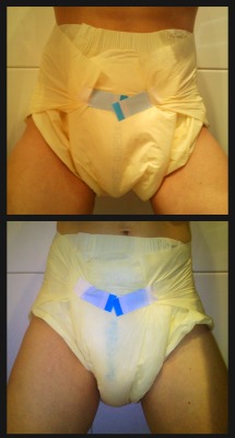 Absorin Slip Night extra – before and afterCan you tell the difference? ;-)See more wet and dry diaper pics on my website: http://abdlgirl.comXx Emma