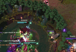 leagueofvictory:  leagueofvictory:  The heist (Check out 100+ league gifs at Leagueofvictory!)  I refuse to believe that Lee Sin smiting baron as he flew past was anything but calculated 