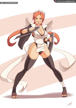 artbysinner:  Silly Girl cosplaying as Iroha from Queen’s Blade! Art by Sinner!My Patreon!