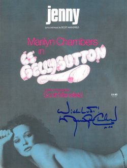 Sheet music for the Off-Broadway show Le Bellybutton, 1976. Read about it here: http://www.marilynchambersarchive.com/#!le-bellybuton/cwrg