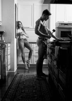 securebondage:  I am sure She takes him as a cook and enjoys him for dessert! At least I would love to be both! *smile* 