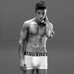 famousmeat:  Calvin Klein model Justin Bieber bulges in underwear ad