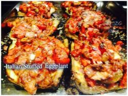 malareejohnson:  ~ Share to your timeline so you can find and prepare later ~ You will not miss the meat in this loaded #vegetarian meal! Italian Stuffed Eggplant! Ingredients: 2 medium firm eggplants , bottom cut off then cut vertically, 75% flesh cut