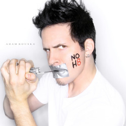 fuckyeahqaf: Hal Sparks (Michael) for the No H8 campaign Woot go Hal Sparks! Awesome picture :]