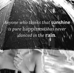 kroferx:  haydens-way-out:  And I Love dancing in the rain. :)  I looooove dancing, singing, going around in circles, sticking my finger outside my car window. :)  Who doesn&rsquo;t love dancing in the rain? :]