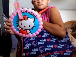 hello-kitty:  My cousin’s hello kitty bag  My hello kitty bookmark  &amp; my hello kitty pop up from one of my birthday cakes ( :  Submitted by jbaaby15    I HAVE THAT BAG! I bought it at the Sanrio Luxe store near Times Square!