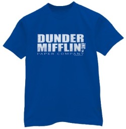 randomanimosity:  (via tehlionwings) Dunder Mifflin!! Woot, woot!!  I want the shirt xD