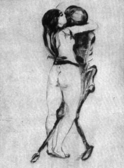 Death and the Maiden by Edvard Munch, 1894.