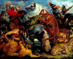 gh2u:  wetkitty:  sealmaiden:  Peter Paul Rubens 1577-1640 Tiger, Lion and Leopard Hunt, 1616   
