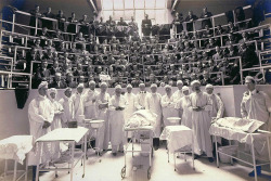 Medical School Class &amp; Staff (with Cadaver) photo by Gilbert&rsquo;s Studio ~1900