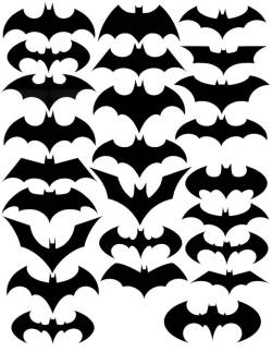 thedorkyone:  mybatmans:  limitedseries:  Batman logos. Missing, if I’m correct, are the super bulky Dark Knight Strikes Again logo and the logo from Gotham by Gaslight by Mike Mignola. Still super-duper cool, though.   (via thenarrativeofanthonyrichardma