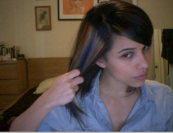 rainbow hair grew out. and faded.