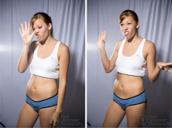 Just finishing up the final touches on my first photo book. Here is one sample of the section on Kari from August &lsquo;06. She was being silly as I tested the exposure of the studio lights. Can you see why I love this lady?Questions?