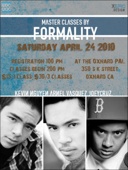 Come take our Formality Workshop this Saturday April 24!! Held at Oxnard Pal! info on the flier and hit me up or any emanon &amp; undeclared dancers!!!   also we&rsquo;re selling emanon gear shirts:บ and jackets ฤ&hellip; and &ldquo;i am so real &rdqu