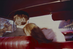 breathingvioletfog:  Kim and Mark in the Red Car, Newton, MA photo by Nan Goldin, 1978 (via phoebebishopwright &amp; melisaki)