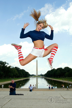 Mango jumping over the Washington Monument, 2009. Note the  disapproving choir leader in the bottom corner with his arms crossed. He had  a few words to say to me once we were done.  Comments/Questions?