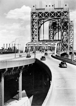 Triborough Bridge, East 125th Street approach, Manhattan photo by Berenice Abbott, 1937