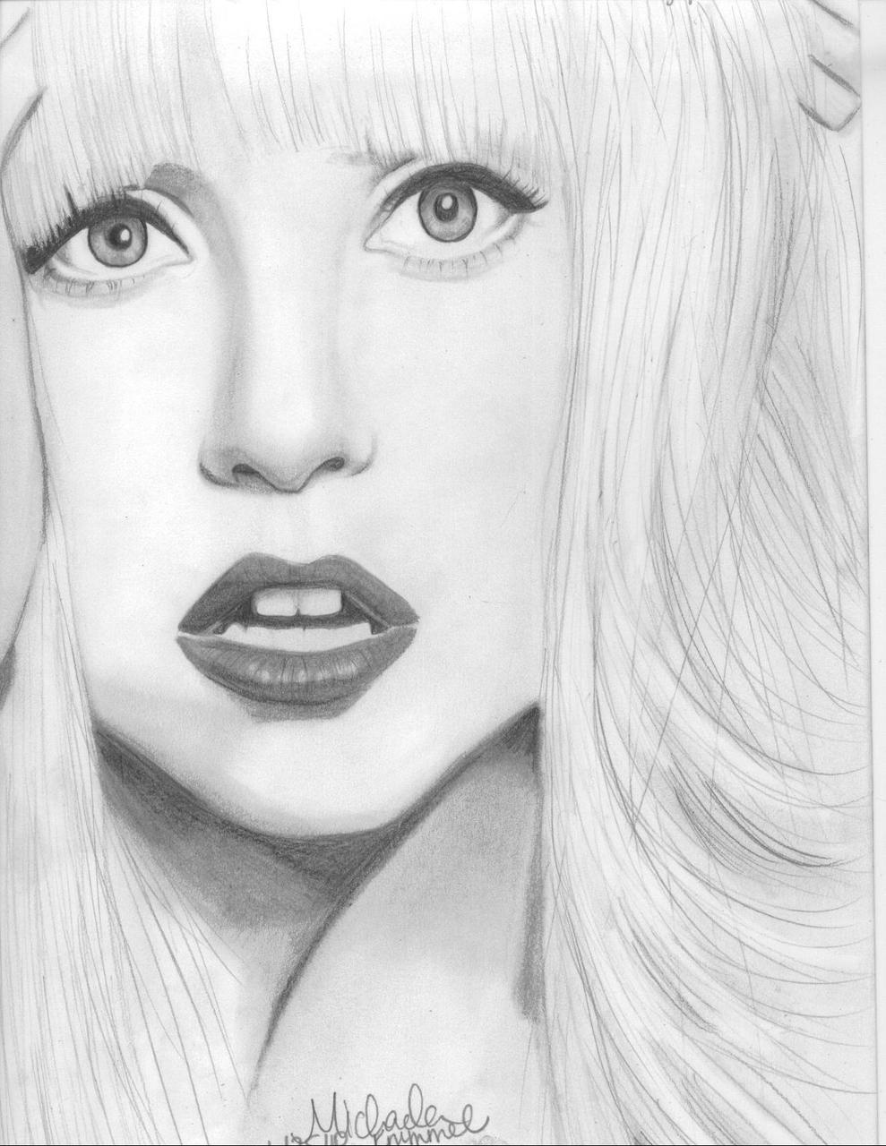 Lady Gaga, by Michaela Krummel. &lt;a href=&ldquo;http://www.mglynnk.tumblr.com&rdquo;&gt;mglynnk&lt;/a&gt;.