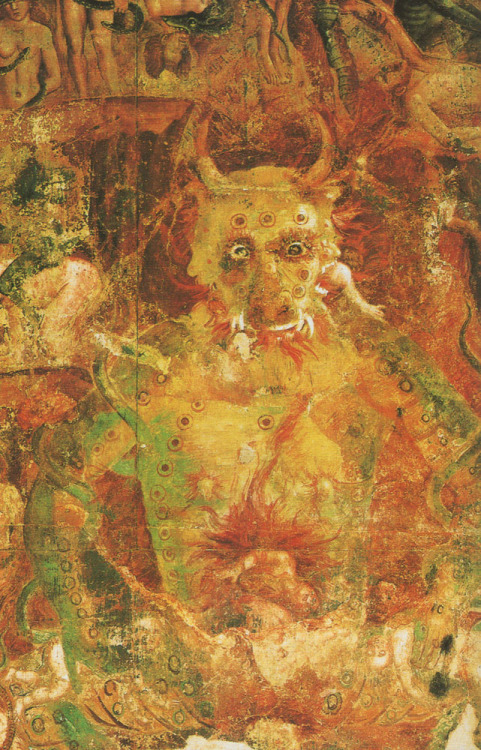 Francesco Traini  &quot;the bestial satan of grotesque beauty&quot; detail from fresco.