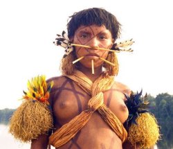tribalfav:  tembonzuri:  The Yanomamo Indians are believed to be the most primitive group of people still existing to this day. They have never heard of simple inventions such as the wheel and their counting system is one,two,and more than two. They crema